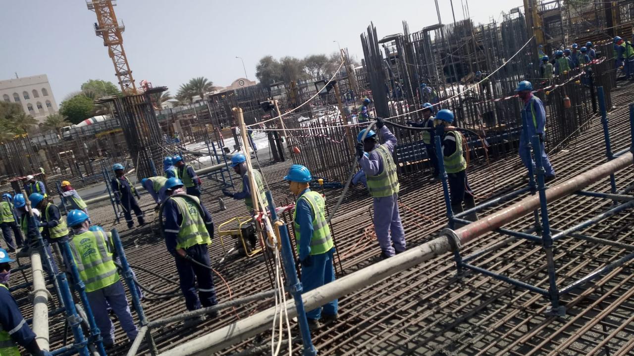 International construction site